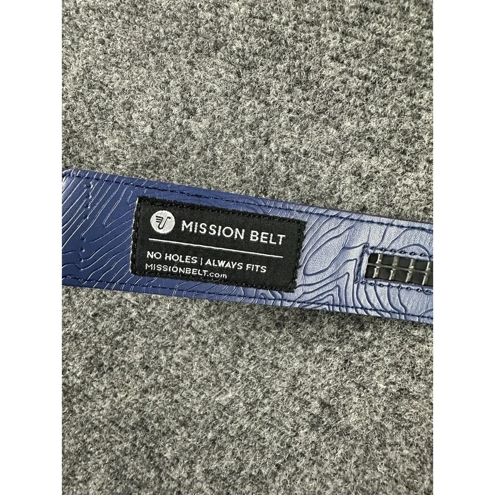 Mission Belt Men's Nylon Ratchet Belt Nylon Collection Blue Fits Up To 35